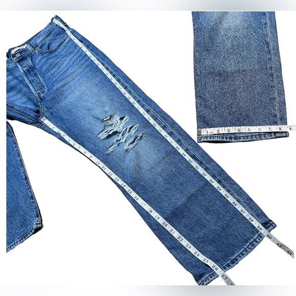 Levi’s Ribcage Straight Ankle Distressed High Rise Jeans NWT Sz 30 x 27 - Picture 15 of 15